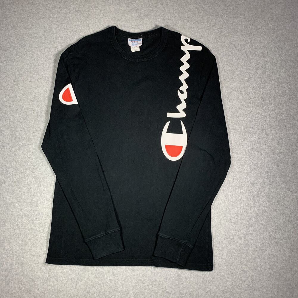 Champion Heritage Long Sleeve T-shirt Men’s Size M Over The Shoulder Spellout